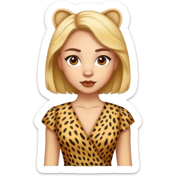 Cheetah dress sticker