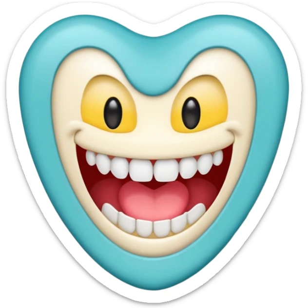 cartoon sticker of a gritting teeth emoji, colorful and cheerful, no text, suitable for WhatsApp and Instagram sticker