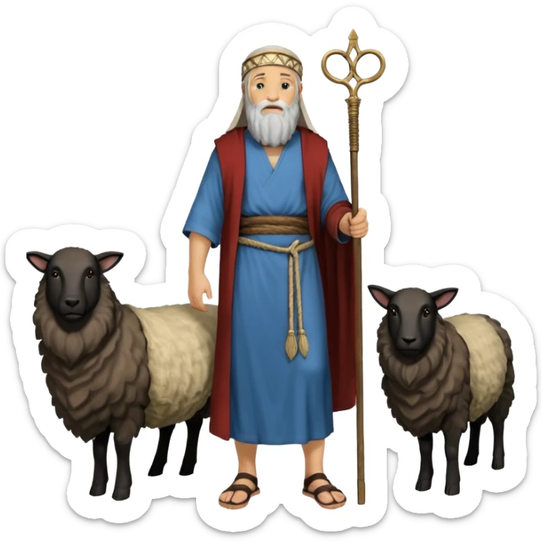 In the Hebrew Bible, Jethro[a] was Moses's father-in-law, a Kenite shepherd and priest of Midian,[, Moses' father-in-law is initially referred to as "Reuel" (Exodus 2:18) but afterwards as "Jethro" (Exodus 3:1). He was also identified as the father of Hobab in Numbers 10:29 sticker