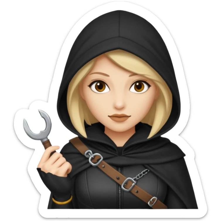 Mujer con traje de ladron sticker