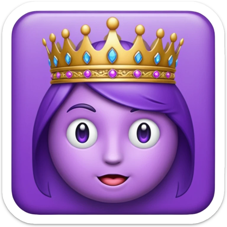make me emoji purple reminiscent of the name Hünkar sticker