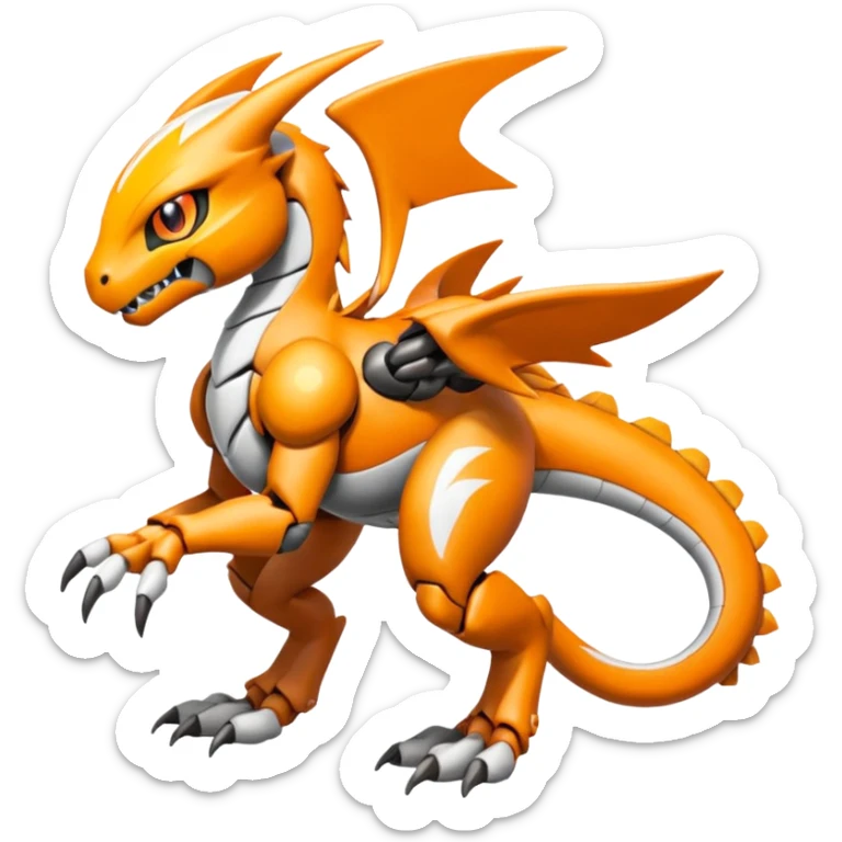 Meloetta-Wargreymon-Agumon-Pokémon-Fakémon-fusion-hybrid-creature sticker