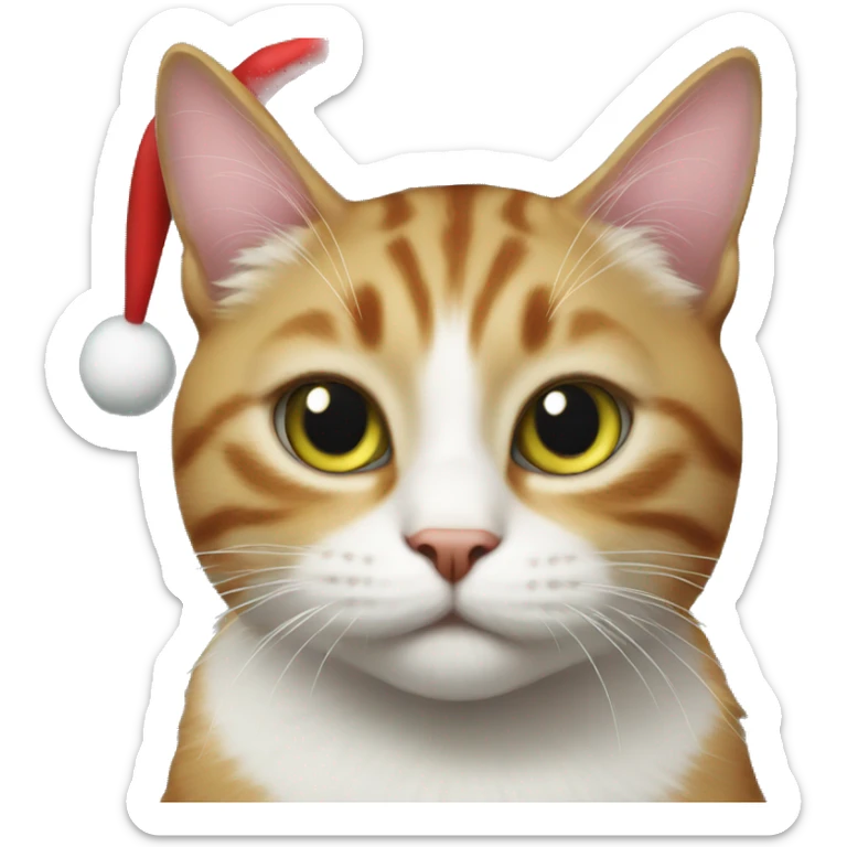 Christmas cat sticker