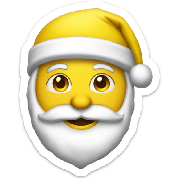 Yellow Santa costume sticker