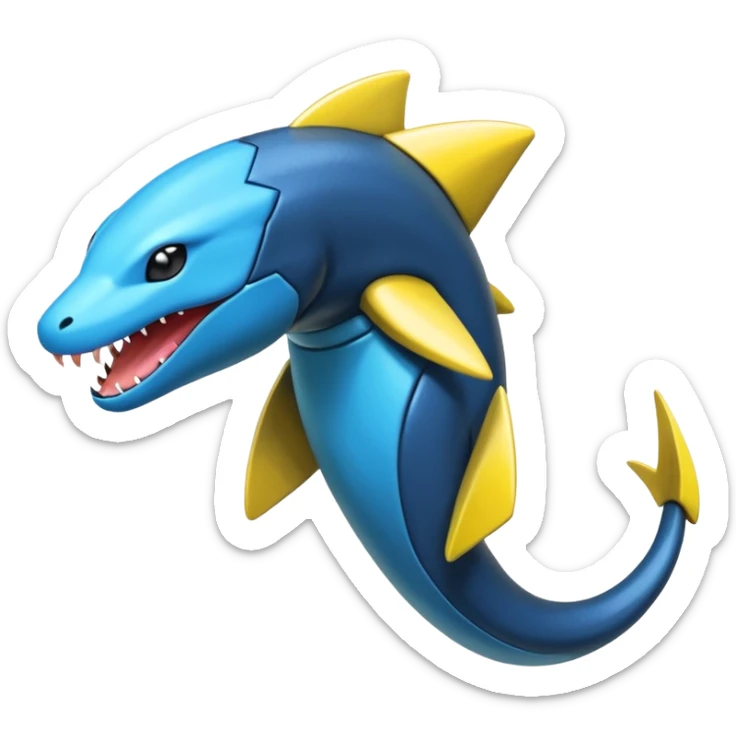 Electric Futuristic Eel-Manectric-Luxray-Electrike-Pokémon-Fakémon-fusion sticker