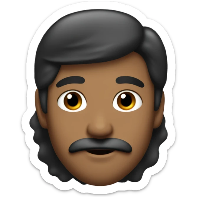 UN JOVEN CON BIGOTE Y LETES TRANSPARENTES CON PELO NEGRO PERO PIEL TRIGUEÑA  sticker