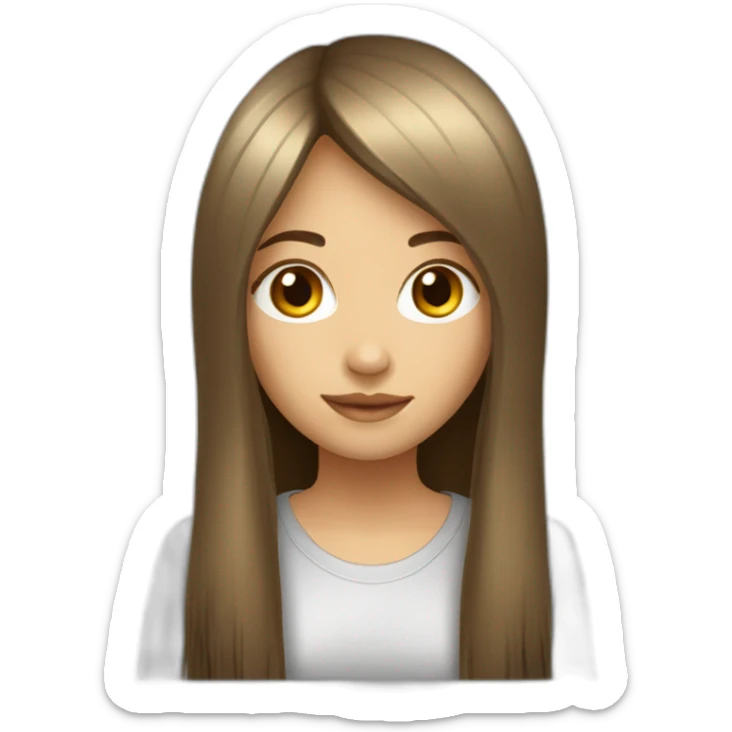dark-brown-long-hair-fringe-girl-with-black-eyes Download emoji sticker