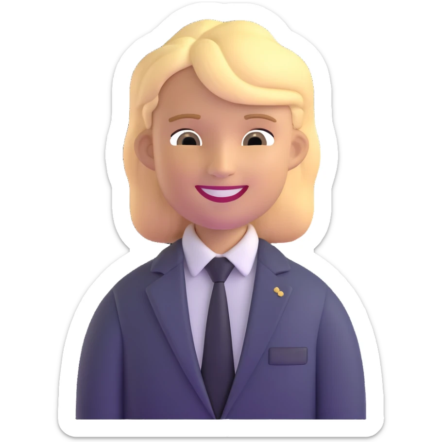 Oleg Tinkov, smiling, blond hair, business casual sticker