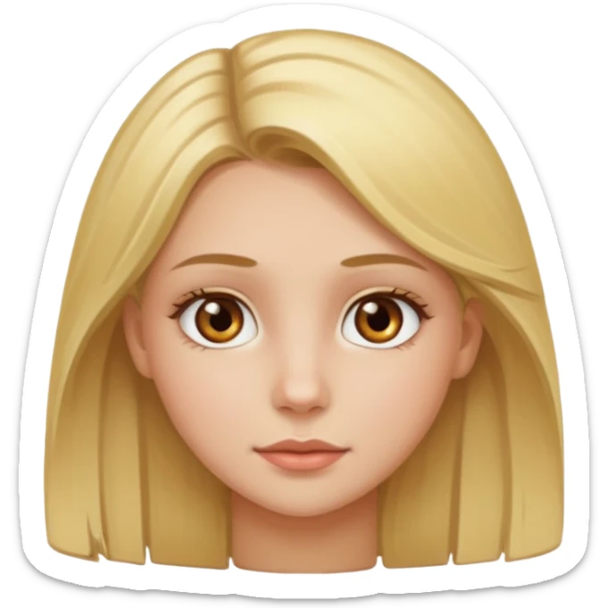 beyaz tenli sarı saçlı ela gözlü kız  sticker