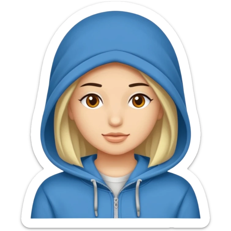 Saçı arkadan bağlı beyaz tenli kirli sakallı 24 yaşlarında üzerinde gri kapüşonlu sweat olan bir erkek çiz sticker