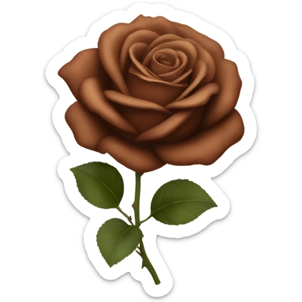 Brown rose  sticker