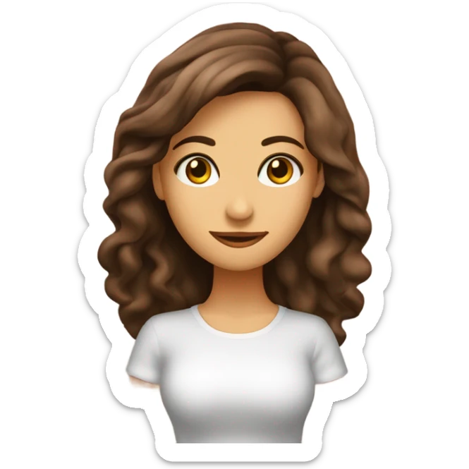 Una chica con pelo ondulado café, de piel morena y ojos cafés junto a una chica con pelo liso cafe y un poco morena con ojos cafes  sticker