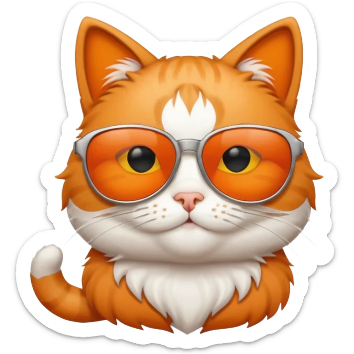 Cat wearing sunglasses and he has a sign on top of him saying "niall and arhaan are stupid" sticker