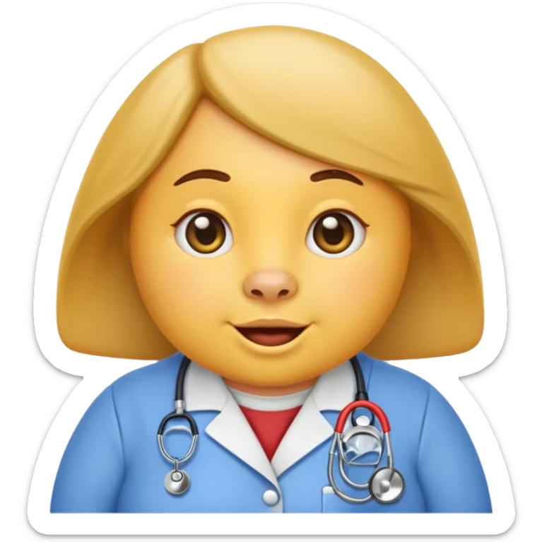 Emoji with the logo of the Fat Lori veterinary clinic in St. Petersburg sticker