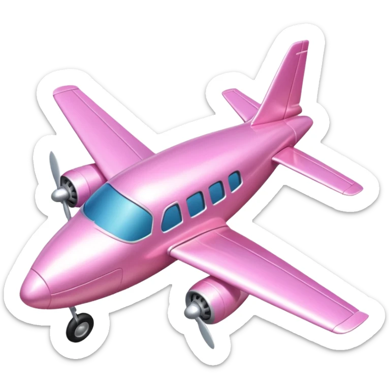 Pink plane sticker