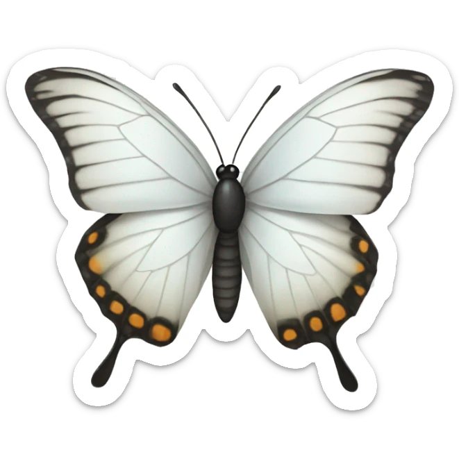 white butterfly sticker