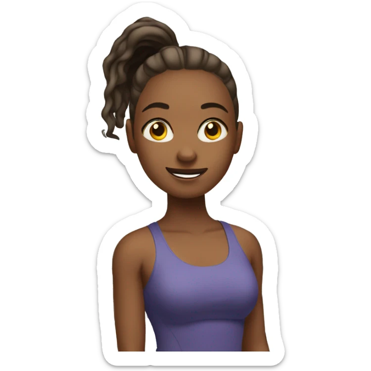 girl in gym sticker