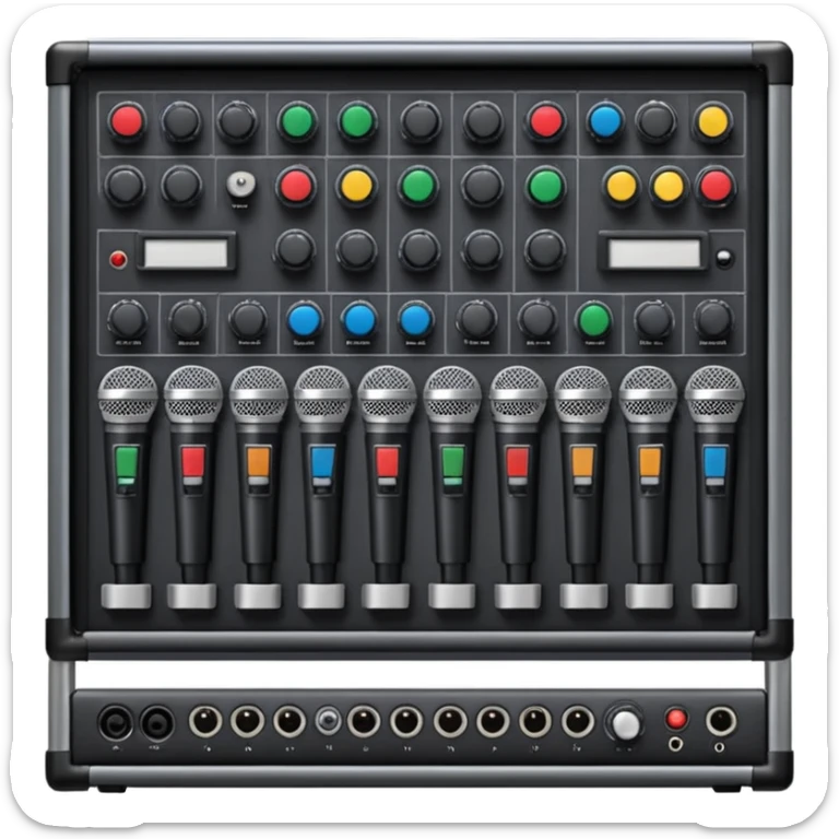 create a series of images for Theatre audio equipment Inventory  sticker