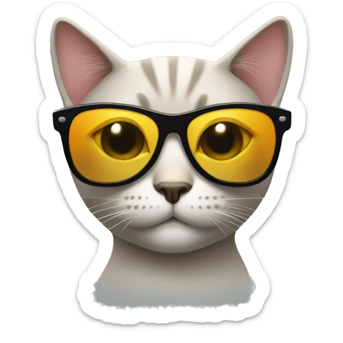 Cat with sunglasses sticker