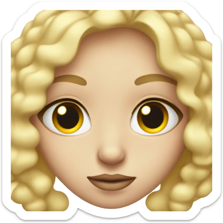 Blonde girl with long eyelashes closed eyes with eye pads under her eyes laying down sticker