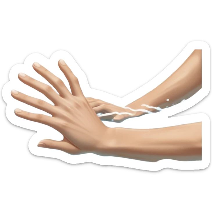 An icon showing a close-up of a swimmer’s hands cutting through the water in a pool. The swimmer is partially submerged, with water ripples and a blurred background, emphasizing the fluid motion and focus. Transparent background highlights the grace and speed of swimming sticker