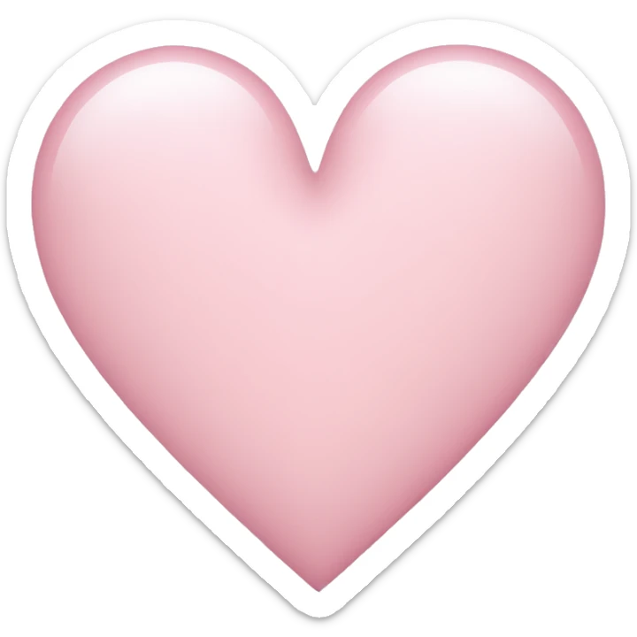 Light pink heart sticker