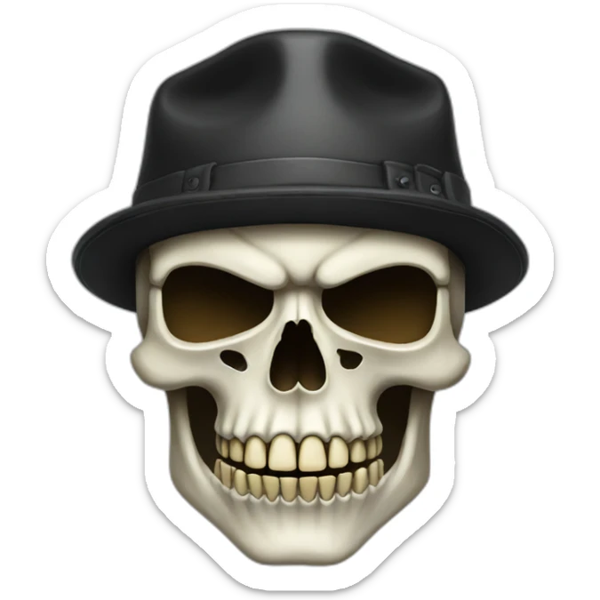 cool badass skull sticker