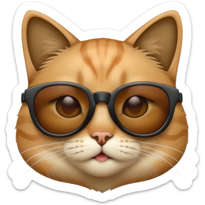 Cat with sunglasses sticker
