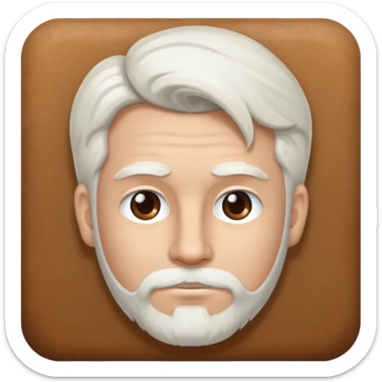 ahora hazme una hombre blanco viejito con el pelo corto y cafe oscuro sticker