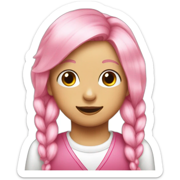 yorkshire-with-the-tongue-and-pink-hairbow-at-the-head sticker