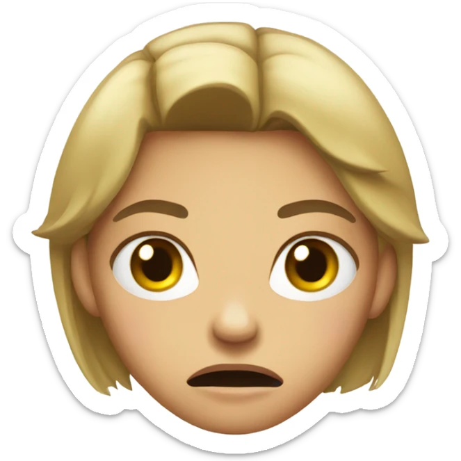 An angry girl emoji sticker