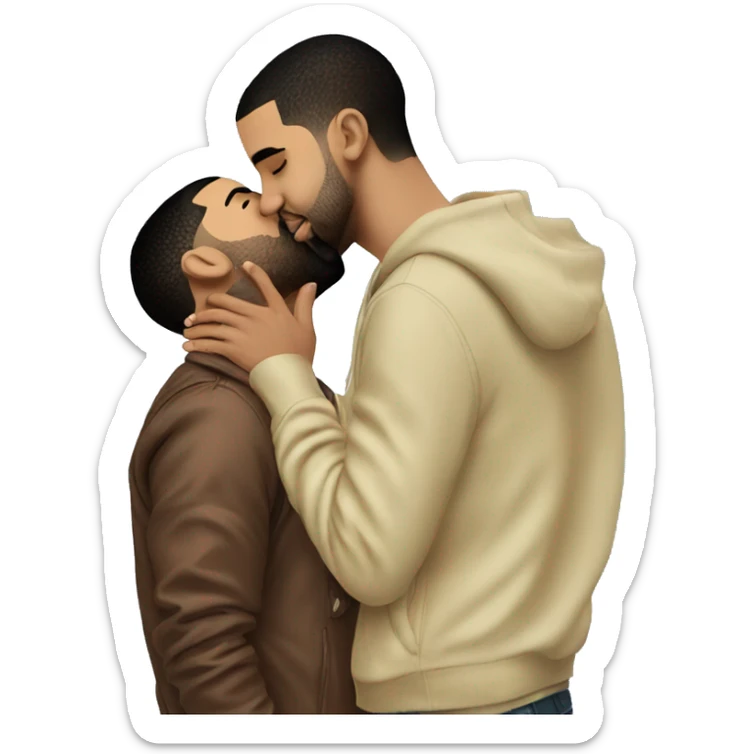 drake kissing drake kissing drake kissing drake sticker