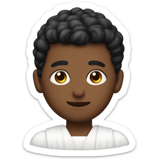 hombre joven sacerdote con cabello negro con cejas pobladas y piel clara sticker