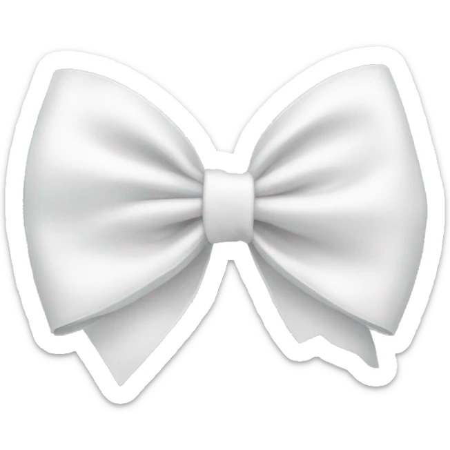 white bow sticker