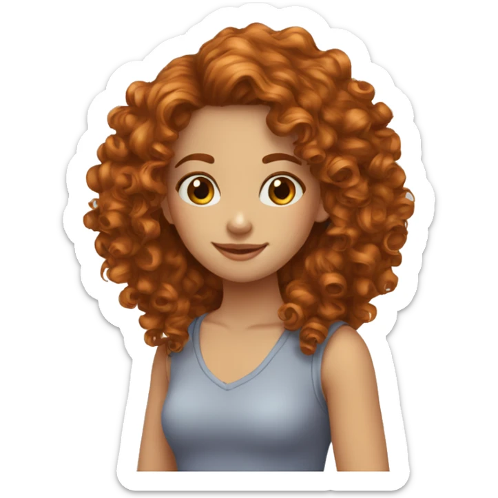two--girls-best-friends-dark hair curly- ginger hair curly sticker