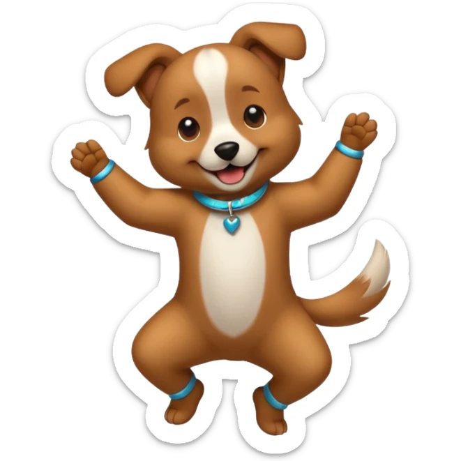 Perro bailando  sticker