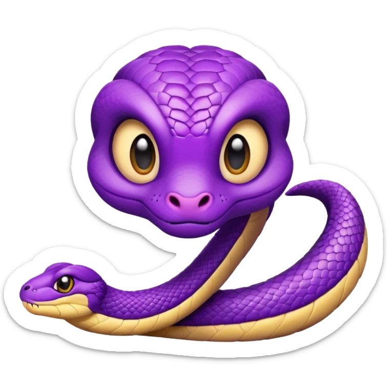  i want a animated emoji with the text "'Lil Viper sorry" for a little purple cute viper sticker
