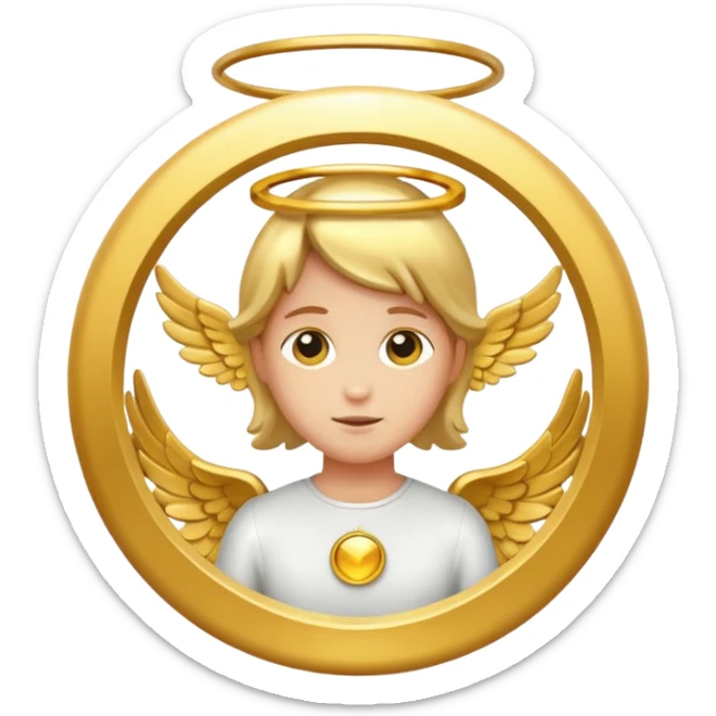 Angel halo with no angel just the halo sticker