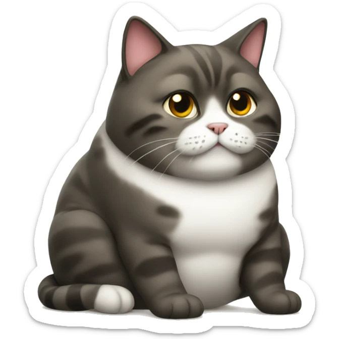 Fat cat sticker