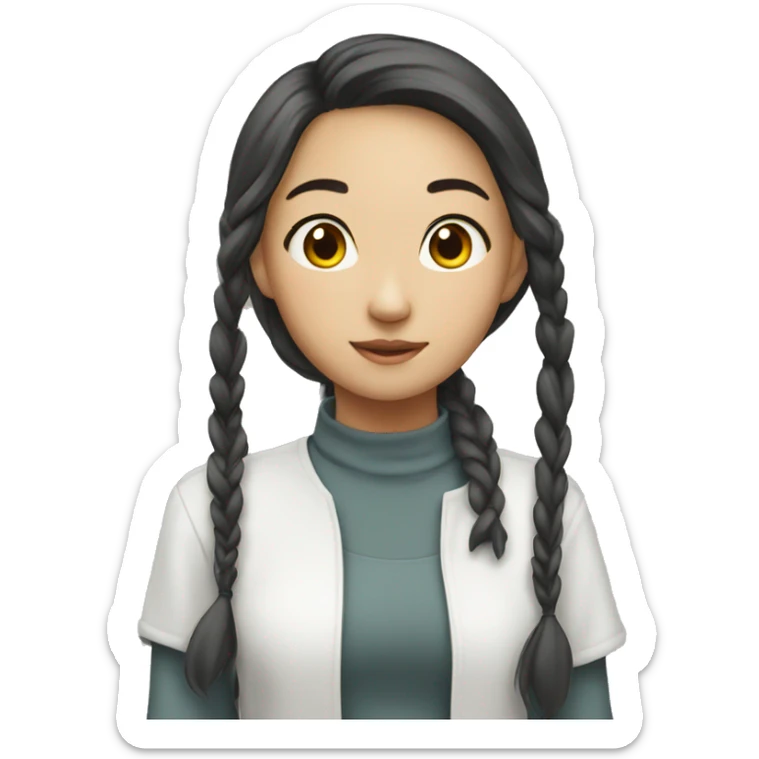 Clean girl Asian sticker