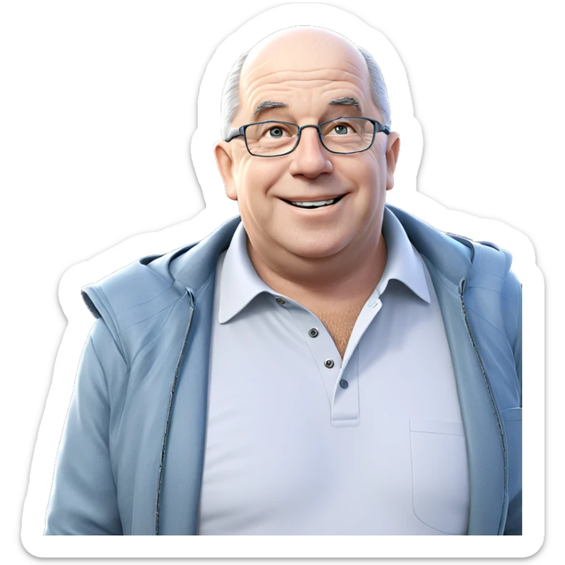 happy old man outdoors sticker