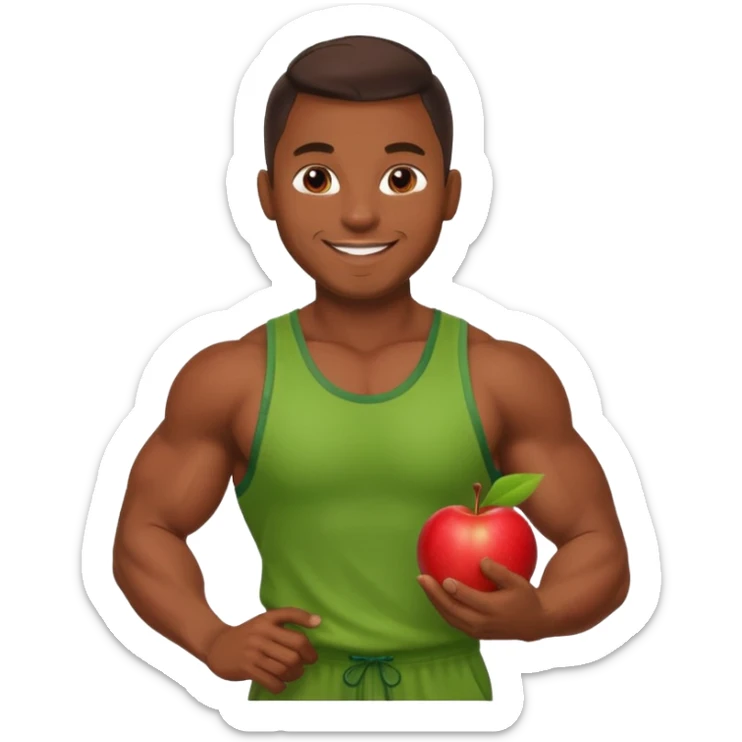 mister energy is a chain store selling healthy food.
create a mascot for this. sticker