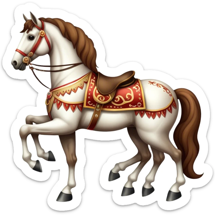 Vintage circus horse sticker