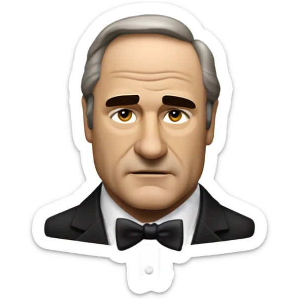 Marlon Brando in the Godfather movie says “happy birthday, Uncle Brucie!” — please include the words in the image sticker