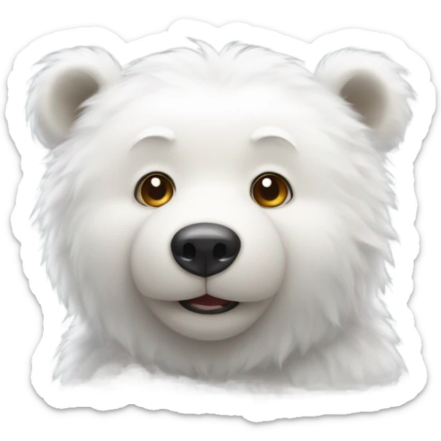 cute adorable white bear sticker