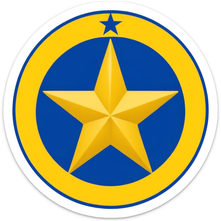 The real logo of the danish football club Brøndby IF and the way it really looks in real life sticker