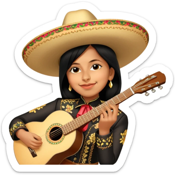 Mariachi Guitarist sticker