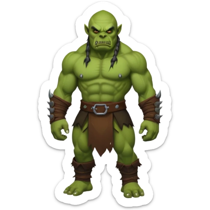 Orc from Lord of the Rings very creepy full body sticker