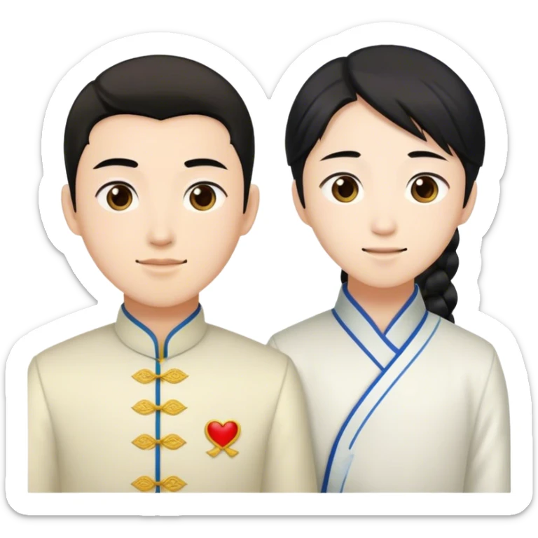 The relationship between lan zhan and Wei ying Chinese TV series the untamed and is a gay couple sticker