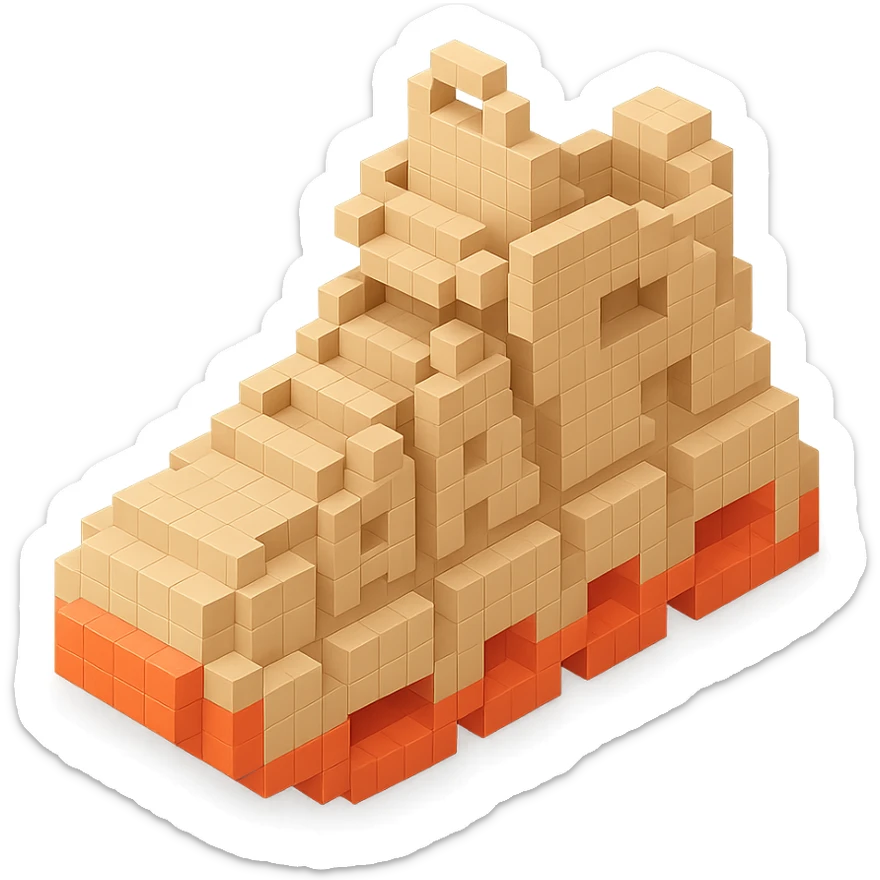 Nike Air More Uptempo sneakers in beige color sticker